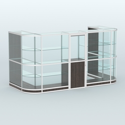 Павильон из профиля пристенный №11г (5,50 кв. м), Дуб Венге