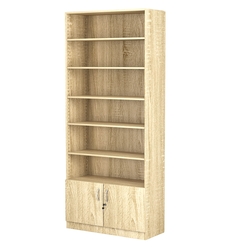 Стеллаж из ДСП с 5-ю полками 400x900 мм серии LEVEL-5 №14 (З/C - ДВП), Дуб Сонома