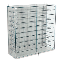 Витрина настенная НЕО №4-2 с девятью полками, Ясень Анкор светлый - U31104