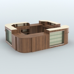 Островной павильон Чай и Кофе с собой №2, Орех + Крем Вайс