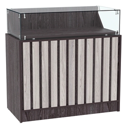 Прилавок серии "Смок" №7, Ясень Анкор темный + Ясень Анкор светлый