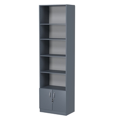 Стеллаж из ДСП с 4-мя полками 350x600 мм серии LEVEL-4 №6 (З/C - ДВП), Темно-Серый