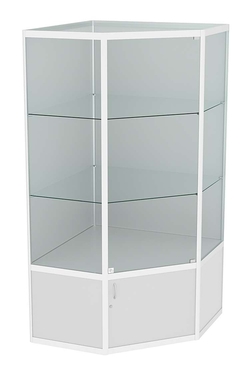 Витрина из профиля пятигранная угловая №6 , Серый