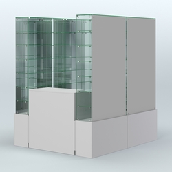 Павильон ИСТРА (глубина витрин-300мм) №1г (2, 70 кв.м), Серый