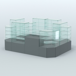 Павильон ИСТРА в центр зала №3а (закрытый) (8, 26 кв.м), Темно-Серый