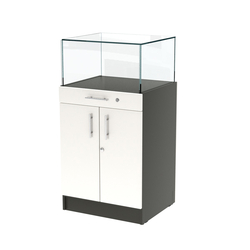 Прилавок ювелирный "Диаманд" №1-600 пристенный, Черный и Белый