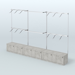 Система Neo Fix с разными видами поручней №2 и тумбами T-11, Метрополитан Грей