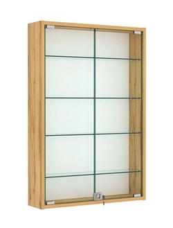 Витрина настенная №2-1А высокая, Дуб Золотистый