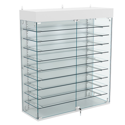 Витрина настенная НЕО №4А-2 с девятью полками, Серый