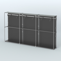 Торговая система ХРОМ (задняя стенка - ДСП) 3600 мм с поручнями №7, Черный