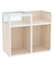 Прилавок под кассу из профиля №2  (открытый) Крем Вайс
