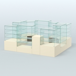 Павильон ИСТРА в центр зала №4 (открытый) (7, 15 кв.м), Крем Вайс