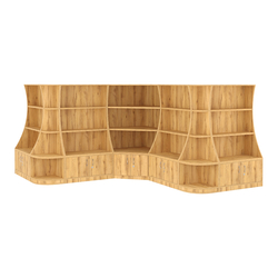 Угловой низкий стеллаж ГАРАНТ №4, Дуб Золотистый