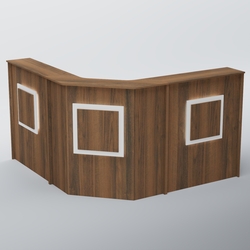 Ресепшен Г-образный КВАДРАТ №3, Орех