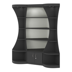 Угловой высокий стеллаж ГАРАНТ №1, Черный и Белый