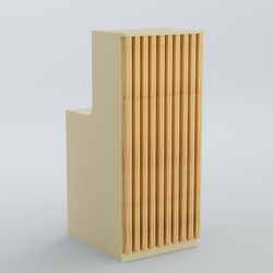 Ресепшен узкий серии ВЕРТИКАЛЬ №2, Крем Вайс и Дуб Золотистый