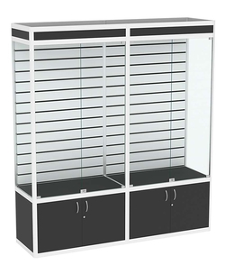 Витрина из профиля №1 с экономпанелью (2х-метровая), Черный