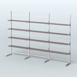 Системы ЭЛЕГАНТ пристенные с полками из ДСП №7 (3600мм), Ясень Анкор темный