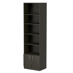 Стеллаж из ДСП с 4-мя полками 400x600 мм серии LEVEL-4 №7 (З/C - ДВП), Черный