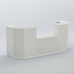 Ресепшен со столом выдачи серии ВЕРТИКАЛЬ №7, Белый