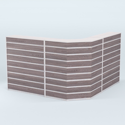 Ресепшен серии ПРАЙМ №5А угловой, Ясень Анкор светлый + Ясень Анкор темный