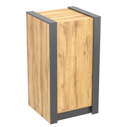 Прилавок из ДСП Модерн №1-600 с двумя полками, Дуб Золотистый и Темно-Серый