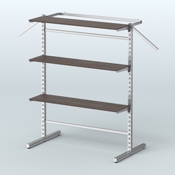 Система ЭЛЕГАНТ островная с полками ДСП №13в, Дуб Венге