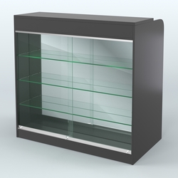 Ресепшен-Лайт №2 (Фасадная стенка - Зеркало), Черный