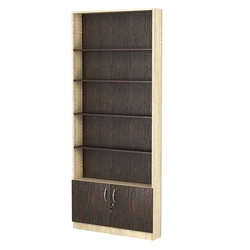 Стеллаж из ДСП с 4-мя полками 150x900 мм серии LEVEL-4 №9 (З/C - ДВП), Дуб Сонома + Дуб Венге