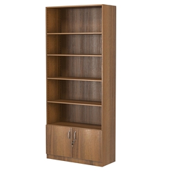 Стеллаж из ДСП с 4-мя полками 350x900 мм серии LEVEL-4 №13 (З/C - ДВП), Орех