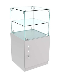 Прилавок Истра с квадратным накопителем №110 (закрытый), Серый