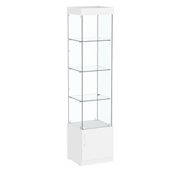 Витрина ИСТРА №2 стаканчик (задняя стенка - стекло), Белый