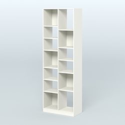 Стеллаж из ДСП серии ЛОФТ №8-2 с полками ДСП, Белый