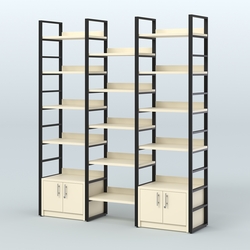 Комбо стеллажей с полками STRONG - АЛЬФА №1 (1960 мм), Крем Вайс