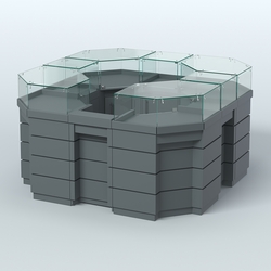 Торговый островок GOLD №2 восьмиугольный (4,04 кв.м), Темно-Серый