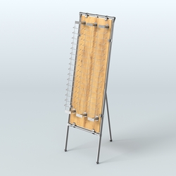 Напольная стойка Хром под очки №3-Д24 (открытого доступа), Дуб Золотистый