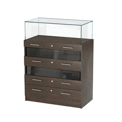 Прилавок ювелирный "Диаманд" №3-1000 пристенный, Дуб Венге