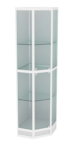 Витрина из профиля пятигранная угловая №4, Серый