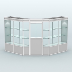 Павильон из профиля угловой №7а (9 кв.м), Серый