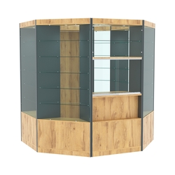 Павильон №4 из ДСП (4, 84 кв. м), Дуб Золотистый и Темно-Серый