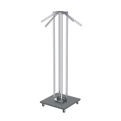 Торговое вешало для одежды ЁЛОЧКА с кронштейнами-лезвиями №8-4К-10-О-ЛНХ, Темно-Серый