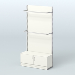 Система ЭЛЕГАНТ №2 с ДСП и тумбой T21 (1200 мм), Белый