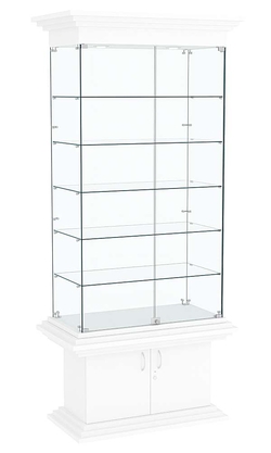 Витрина с дверками широкая с 5-ю полками КОЛОСС №501, Белый