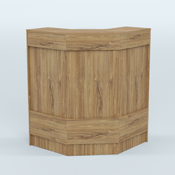 Ресепшен серии ПРАЙМ №3Б угловой, Дуб Канзас коричневый