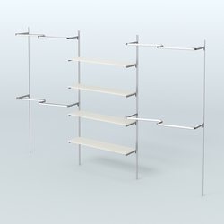 Neo Fix №5(М) с полками из ДСП и М-образными поручнями (3600 мм), Белый