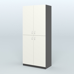 Шкаф для аптек с полками №2, Черный + Белый