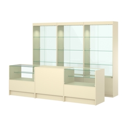 Комплект витрин ЭК-02 и прилавков ЭК-3, Крем Вайс