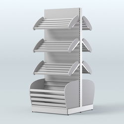 Островной высокий стеллаж для хлеба и выпечки Феникс №1, Серый