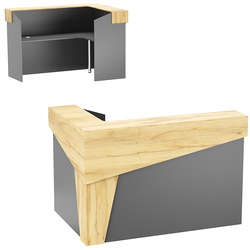 Стойка ресепшен АРТ №1A, Дуб Золотистый и Темно-Серый