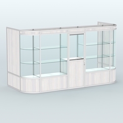 Павильон из профиля пристенный №12а (5,50 кв.м), Ясень Анкор светлый